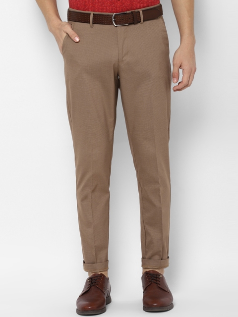 Allen Solly Men Beige Slim Fit Regular Trousers Regular Trousers