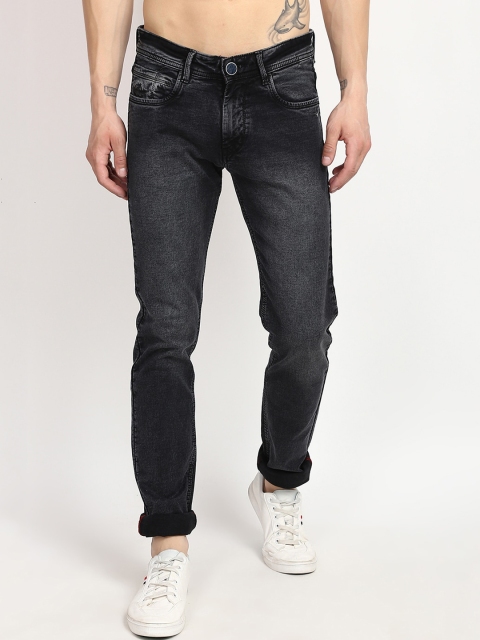 V2 Value & Variety Men Black Low Distress Light Fade Jeans
