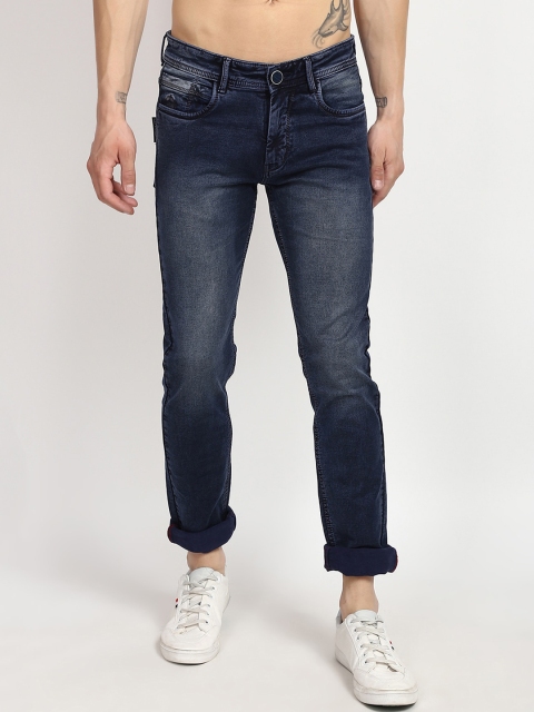 V2 Value & Variety Men Navy Blue Light Fade Jeans