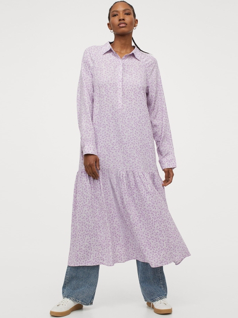H&M Woman Purple Calf-length dress