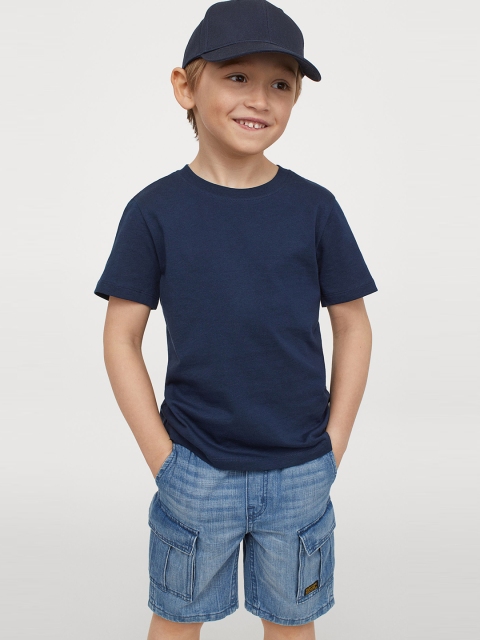 H&M Boys Blue Denim Cargo Shorts