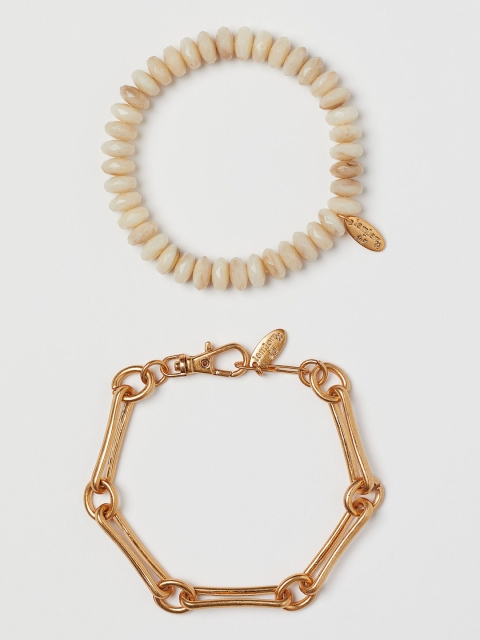 H&M Women 2-pack Gold & Beige Bracelets