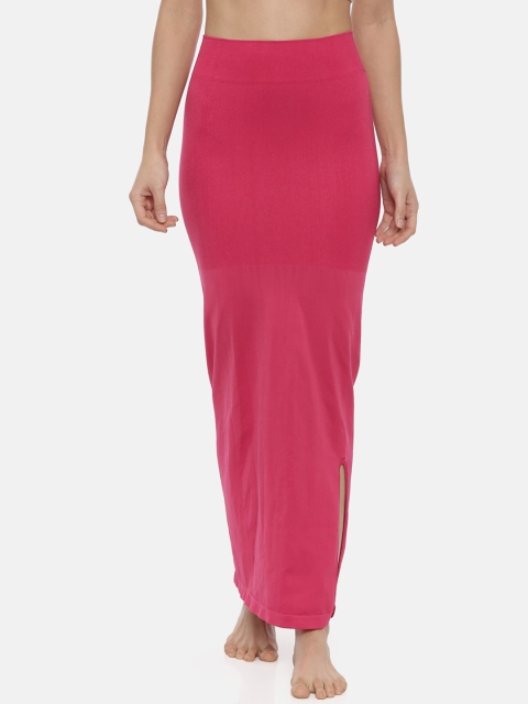 GOLDSTROMS Women Fucshia Solid Saree Shapewear, Fuchsia