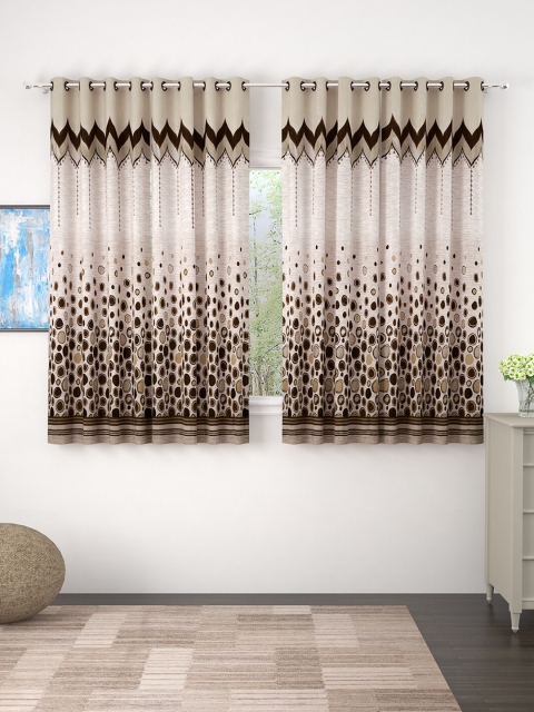 Story@home Cream-Coloured & Brown Set of 4 Premium Jacquard 350GSM Room Darkening Eyelet Window Curtains
Story@home Cream-Coloured & Brown Set of 4 Premium Jacquard 350GSM Room Darkening Eyelet Window Curtains