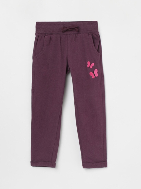 max Girls Purple Regular Trousers Regular Trousers