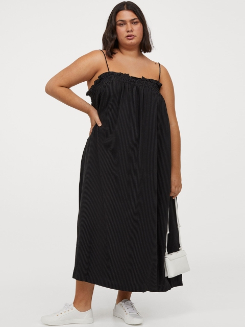 H&M+ Black Solid Sleeveless Dress
