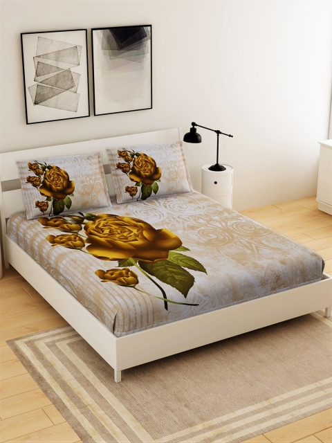 Salona Bichona Beige Floral Cotton Printed 210 TC 1 King Bedsheet With 2 Pillow Cover
Salona Bichona Beige Floral Cotton Printed 210 TC 1 King Bedsheet With 2 Pillow Cover