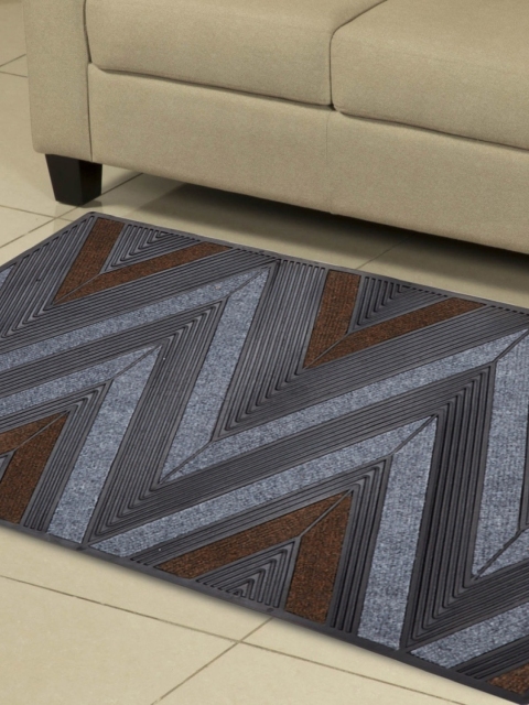 Home Centre Grey Textured Door Mat
