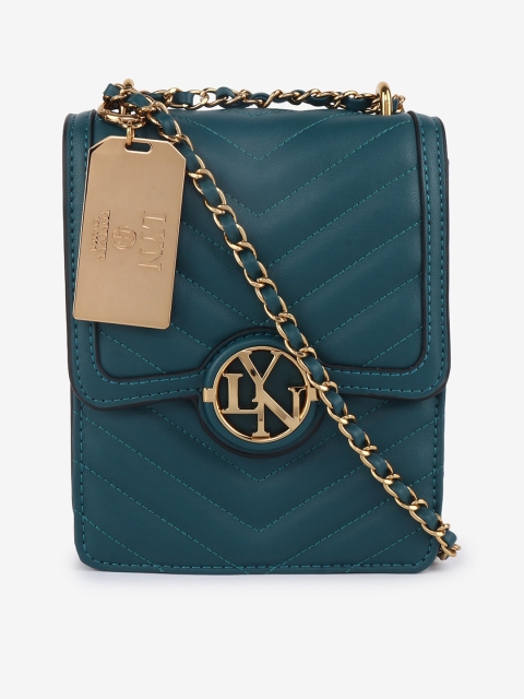LYN Green Textured Sling Bag