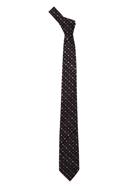Blacksmith Black & Orange Woven Design Broad Tie