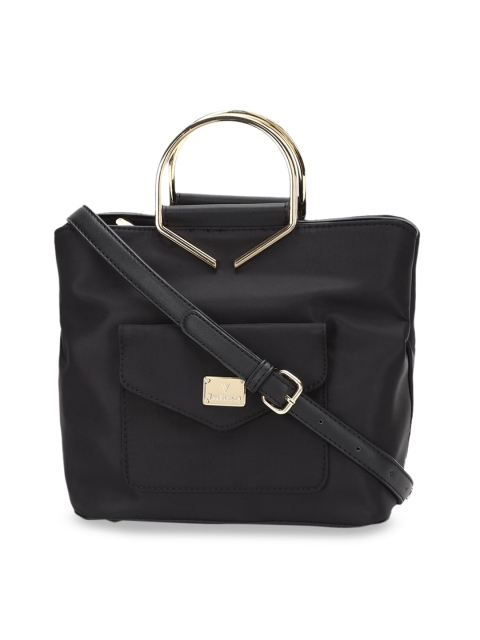 Van Heusen Black Solid Satchel