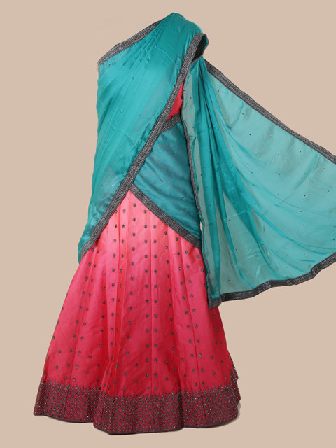 Pothys Blue & Pink Poly Chiffon Embellished Saree
Pothys Blue & Pink Poly Chiffon Embellished Saree