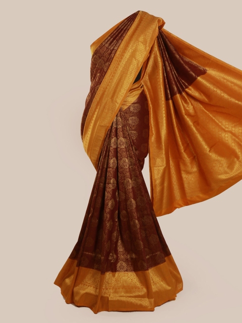 Pothys Orange Art Silk Woven Design Banarasi Saree