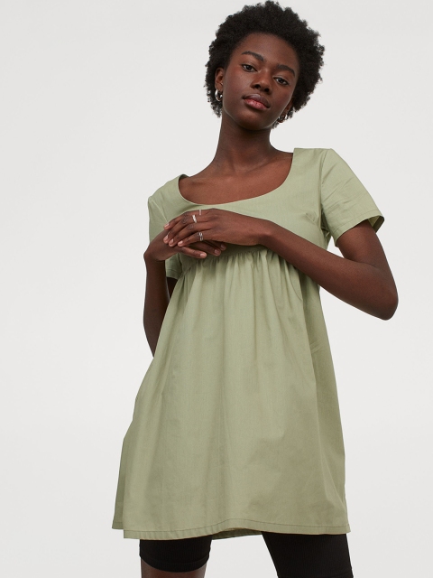 H&M Women Green Short Dress