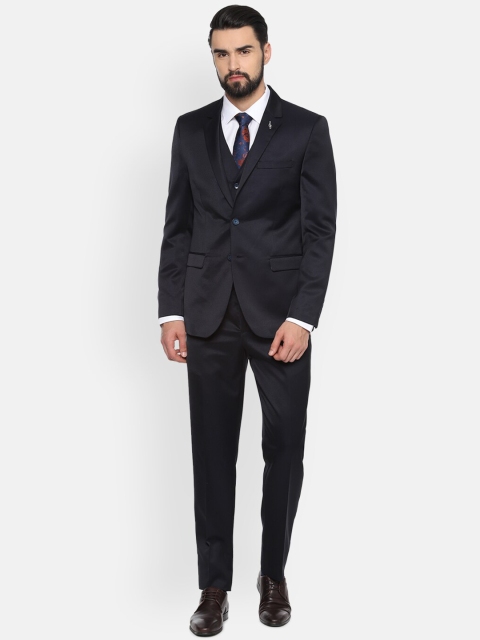 Van Heusen Men Navy Blue Self-Design Slim-Fit Single-Breasted 3-Piece Formal Suit
Van Heusen Men Navy Blue Self-Design Slim-Fit Single-Breasted 3-Piece Formal Suit
