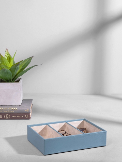 Pure Home and Living Blue Solid Organiser Box