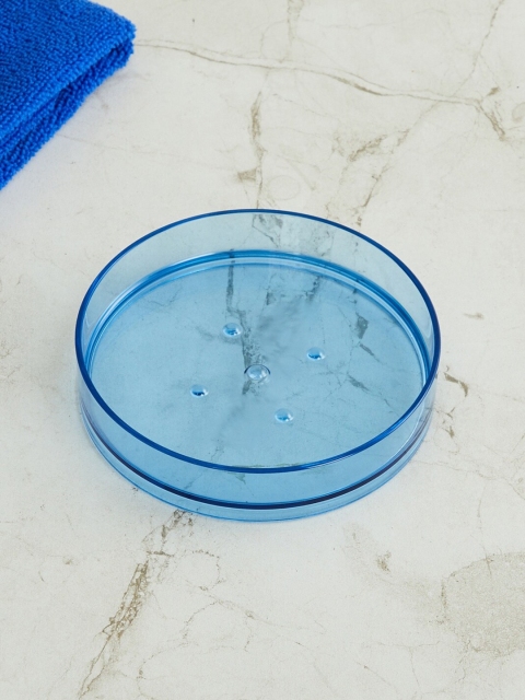 Home Centre Blue Solid Radiance Soap Dish