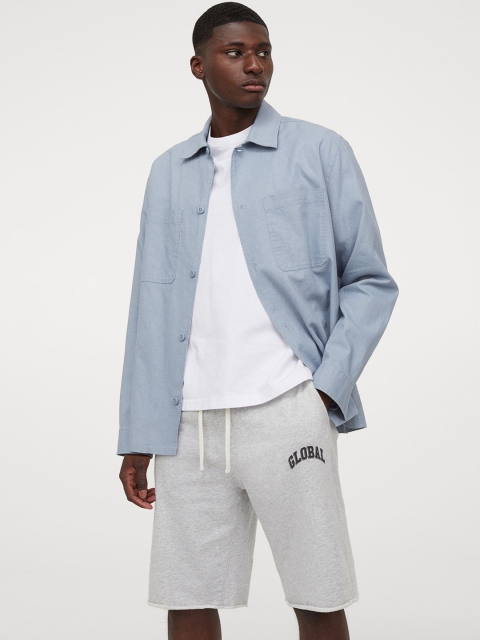 H&M Grey Relaxed Fit Sweatshirt Shorts