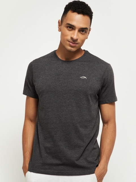 max Men Grey Slim Fit T-shirt