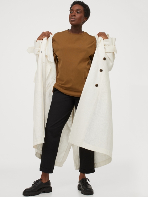 H&M Womans Black MAMA Cotton trousers