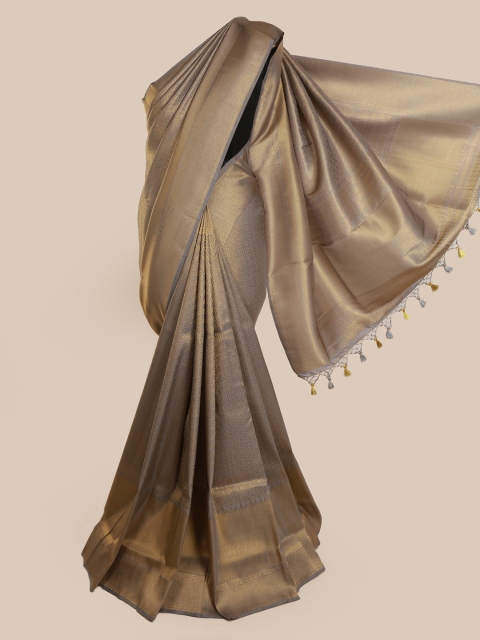 Pothys Gold-Toned Pure Silk Woven Design Banarasi Saree