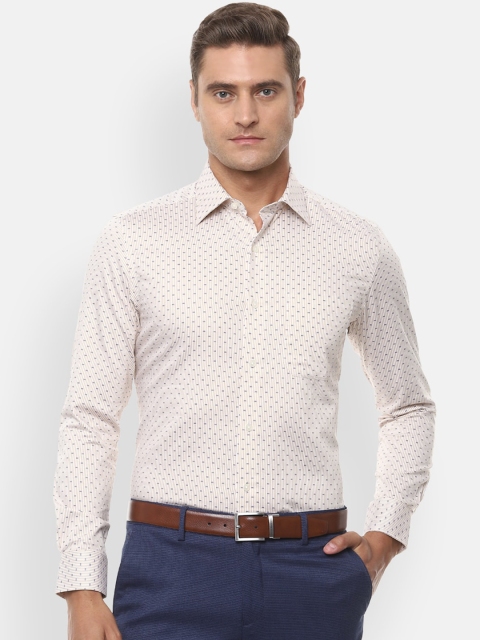 Louis Philippe Men Cream-Coloured & White Regular Fit Striped Pure Cotton Formal Shirt
Louis Philippe Men Cream-Coloured & White Regular Fit Striped Pure Cotton Formal Shirt