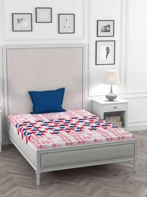 Portico New York White & Red Geometric 144 TC Cotton 1 Single Bedsheet with 1 Pillow Covers
Portico New York White & Red Geometric 144 TC Cotton 1 Single Bedsheet with 1 Pillow Covers