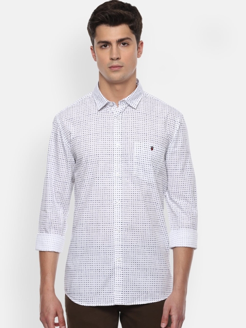 Louis Philippe Jeans Men White & Navy Blue Super Slim Fit Geometric Print Cotton Shirt
Louis Philippe Jeans Men White & Navy Blue Super Slim Fit Geometric Print Cotton Shirt