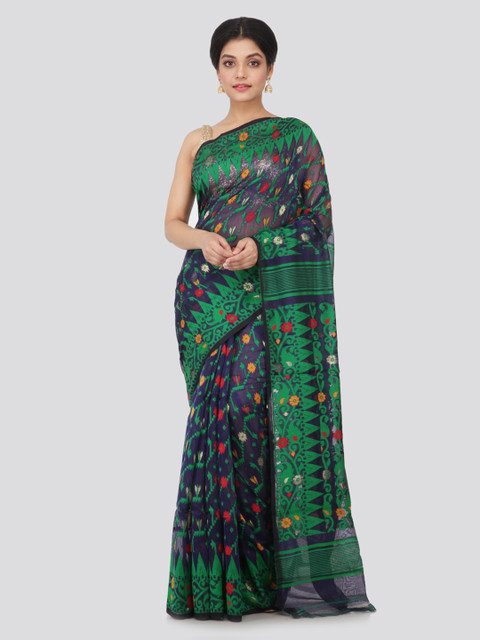 PinkLoom Blue Woven Design Handloom Jamdani Sustainable Saree
PinkLoom Blue Woven Design Handloom Jamdani Sustainable Saree