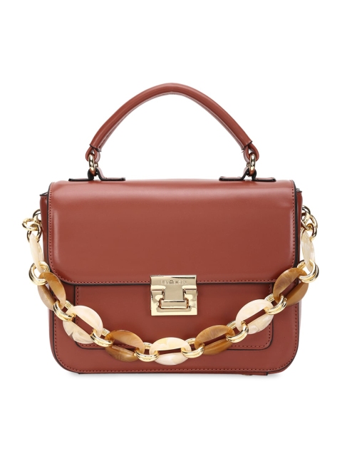 Van Heusen Brown Solid Satchel
