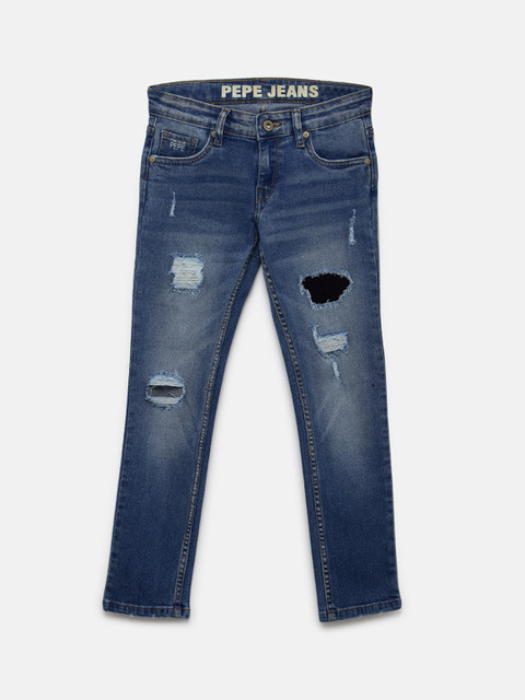 Pepe Jeans Boys Blue Slim Fit Mid-Rise Mildly Distressed Stretchable Jeans
Pepe Jeans Boys Blue Slim Fit Mid-Rise Mildly Distressed Stretchable Jeans