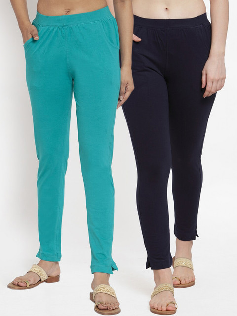 TAG 7 Women Pack Of 2 Solid Straight-Fit Ankle-Length Leggings, Blue
TAG 7 Women Pack Of 2 Solid Straight-Fit Ankle-Length Leggings, Blue