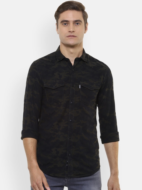 Louis Philippe Jeans Men Black & Olive Green Super Slim Fit Camouflage Print Cotton Shirt
Louis Philippe Jeans Men Black & Olive Green Super Slim Fit Camouflage Print Cotton Shirt