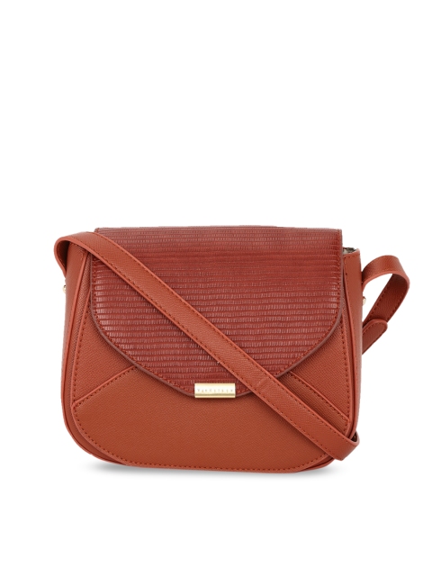 Van Heusen Brown Solid Sling Bag