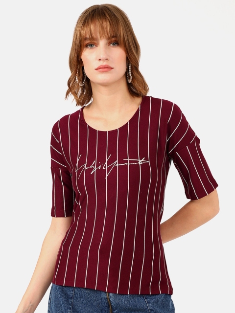 V2 Value & Variety Red & White Striped Regular Top