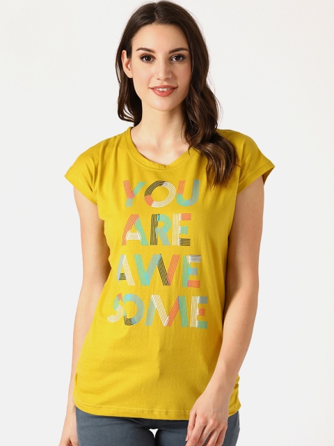 V2 Value & Variety Mustard Yellow Chambray Regular Top