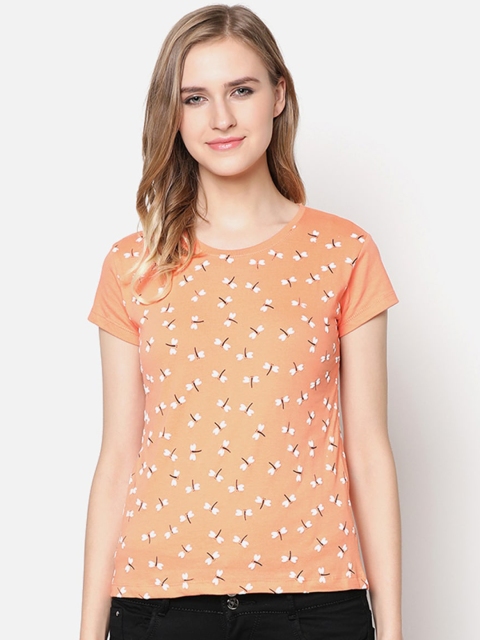 V2 Value & Variety Orange Chambray Regular Top