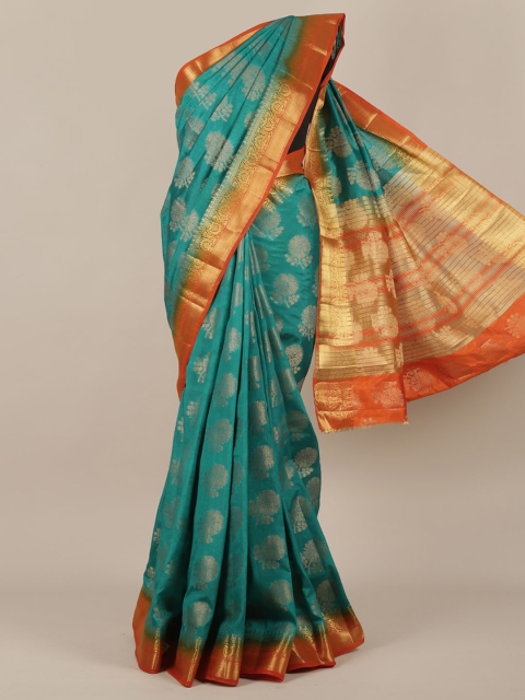Pothys Sea Green Woven Design Saree