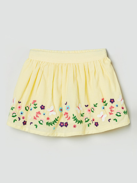 max Infant Girls Yellow Solid 100% Cotton Floral Embroidered A-Line Knee-Length Skirt
max Infant Girls Yellow Solid 100% Cotton Floral Embroidered A-Line Knee-Length Skirt