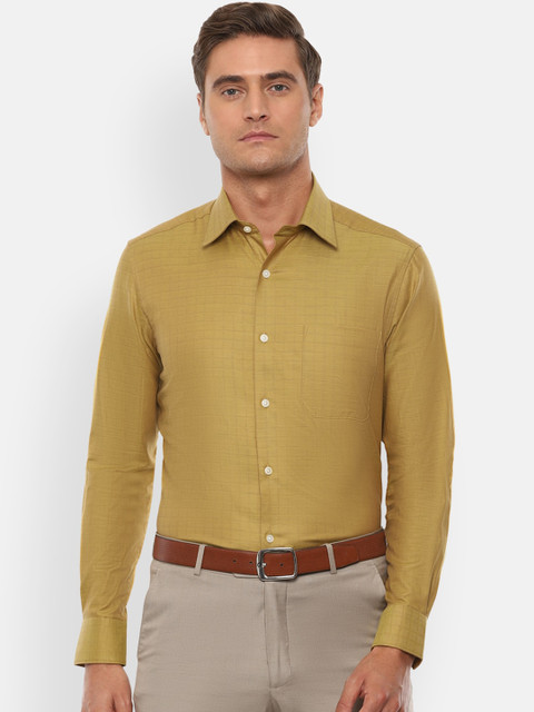 Louis Philippe Men Yellow Regular Fit Self Checked Cotton Formal Shirt
Louis Philippe Men Yellow Regular Fit Self Checked Cotton Formal Shirt