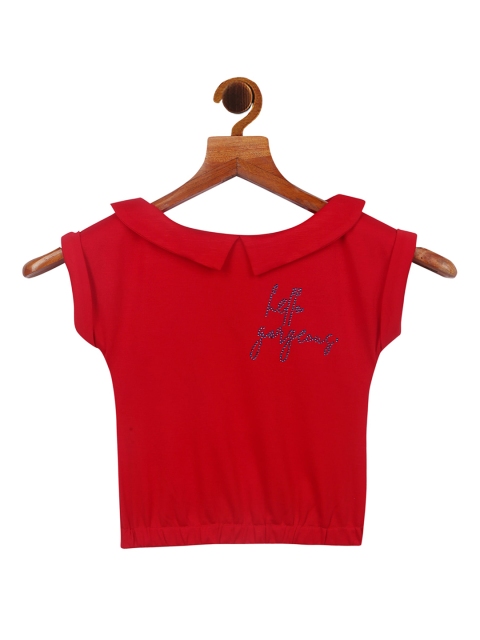 Tiny Girl Red Casual Blouson Top