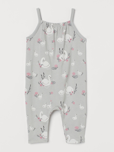 H&M Girls Green Patterned Romper Suit
