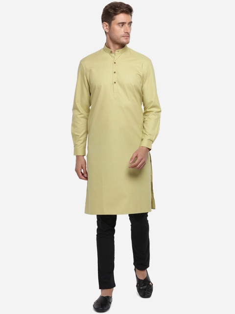 Modi Kurta Men Lime Green Kurtas