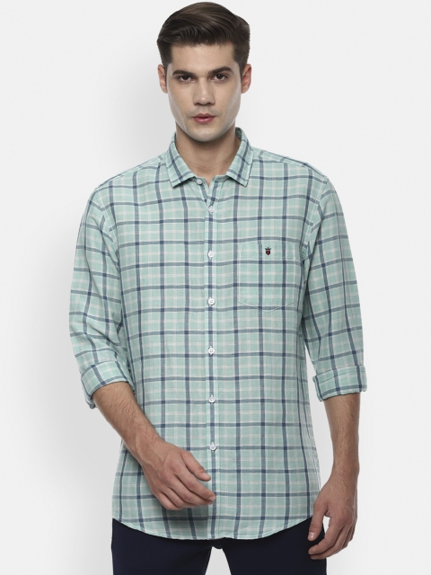 Louis Philippe Jeans Men Green & Off-White Linen Cotton Slim Fit Checked Casual Shirt
Louis Philippe Jeans Men Green & Off-White Linen Cotton Slim Fit Checked Casual Shirt