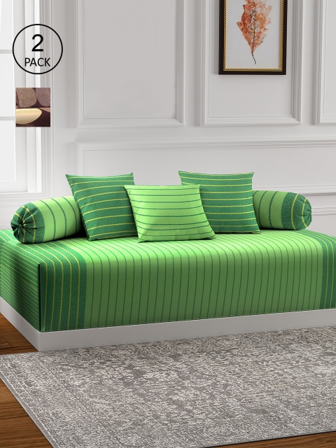KLOTTHE Set of 2 Printed Cotton Single Bedsheet With 4 Bolster Covers & 6 Cushion Covers, Green
KLOTTHE Set of 2 Printed Cotton Single Bedsheet With 4 Bolster Covers & 6 Cushion Covers, Green