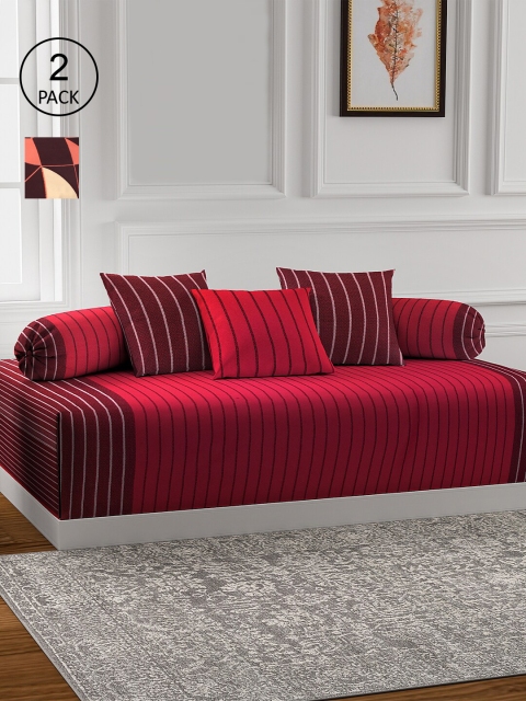 KLOTTHE Set Of 2 Red & Brown Printed Cotton Single Bedsheet With 4 Bolster Covers & 6 Cushion Covers
KLOTTHE Set Of 2 Red & Brown Printed Cotton Single Bedsheet With 4 Bolster Covers & 6 Cushion Covers