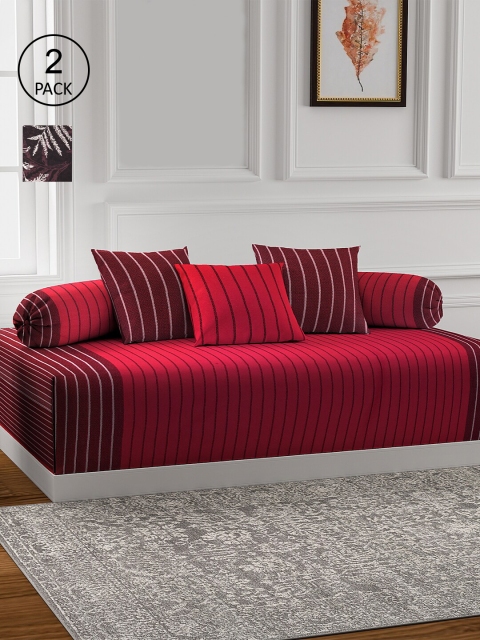 KLOTTHE Set of 2 Printed Cotton Single Bedsheet With 4 Bolster Covers & 6 Cushion Covers, Red
KLOTTHE Set of 2 Printed Cotton Single Bedsheet With 4 Bolster Covers & 6 Cushion Covers, Red