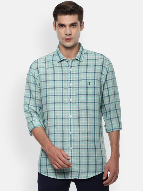 Louis Philippe Jeans Men Green & Off-White Linen Cotton Slim Fit Checked Casual Shirt
Louis Philippe Jeans Men Green & Off-White Linen Cotton Slim Fit Checked Casual Shirt