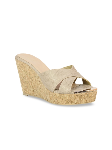 Inc 5 Women Beige Textured Sandals
