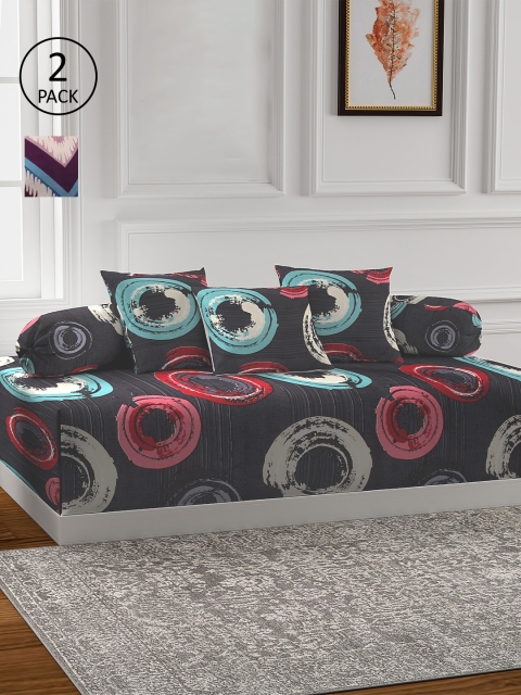 KLOTTHE Set of 2 Printed Single Bedsheet With 4 Bolster Covers & 6 Cushion Covers, Grey
KLOTTHE Set of 2 Printed Single Bedsheet With 4 Bolster Covers & 6 Cushion Covers, Grey